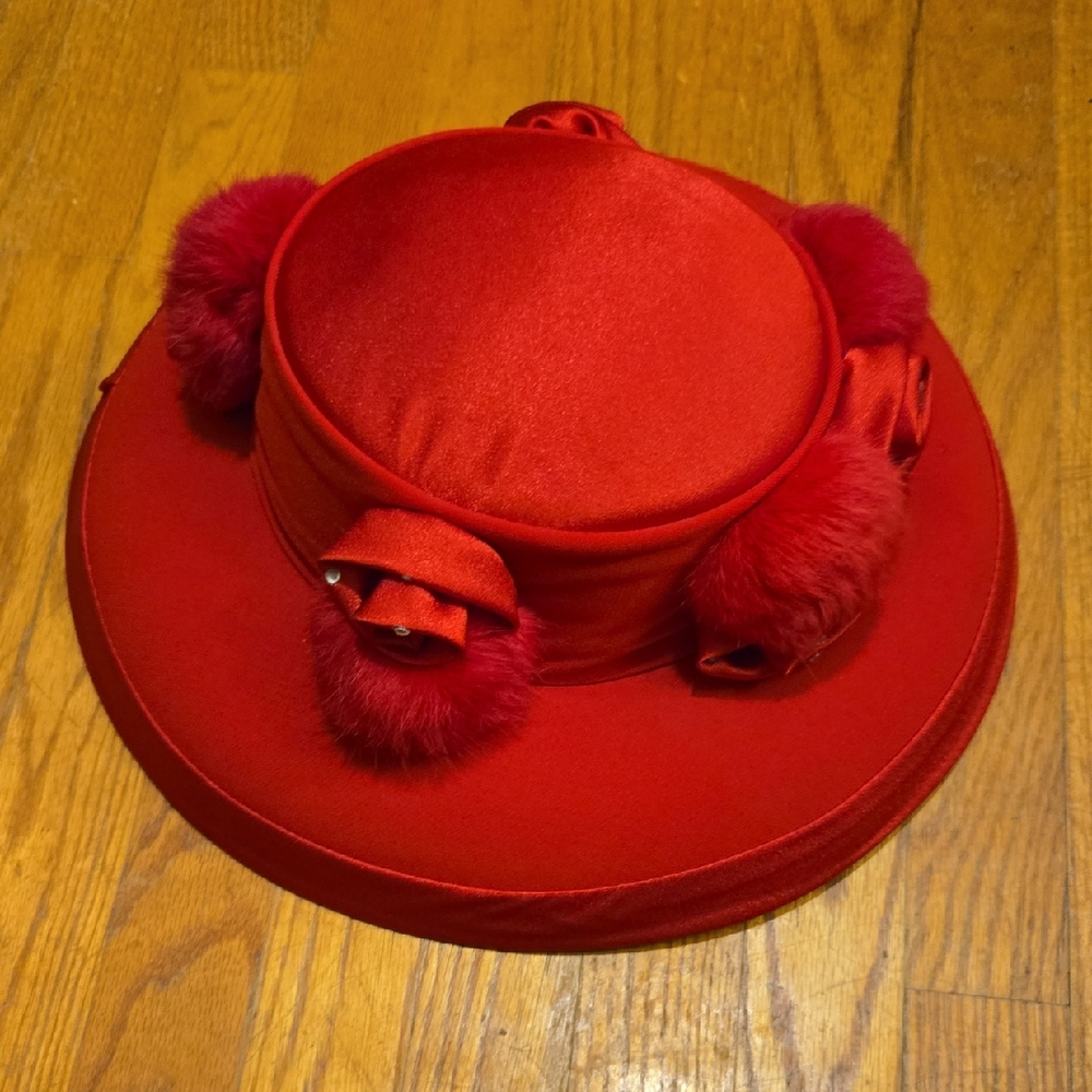 Studio C Red Wool Felt Hat